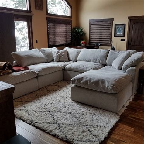 fluffy sectional couches.